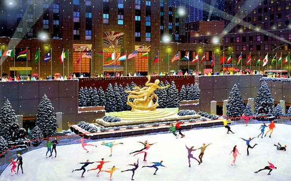 Alexander Chen Limited Edition Mixed Media:"The Magic of NY In Winter"