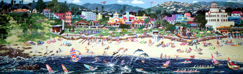 Alexander Chen Limited Edition Mixed Media:"Weekend In Laguna"