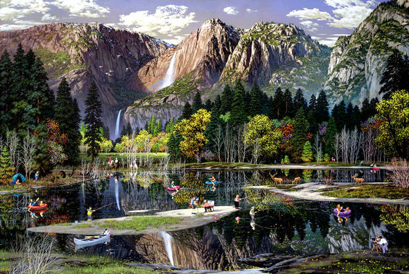 Alexander Chen Limited Edition Mixed Media:"Yosemite - Fall"