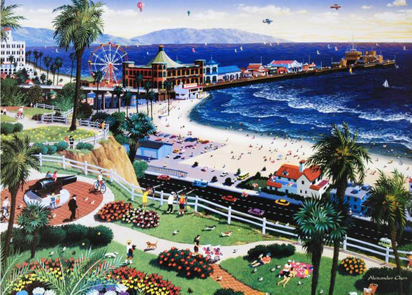Alexander Chen Limited Edition Offset Lithograph on Paper: "Santa Monica"