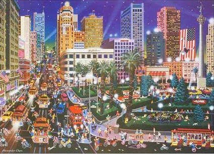 Alexander Chen Limited Edition Offset Lithograph on Paper: "Union Square" Alexander Chen Limited Edition Offset Lithograph on Paper: "Union Square"