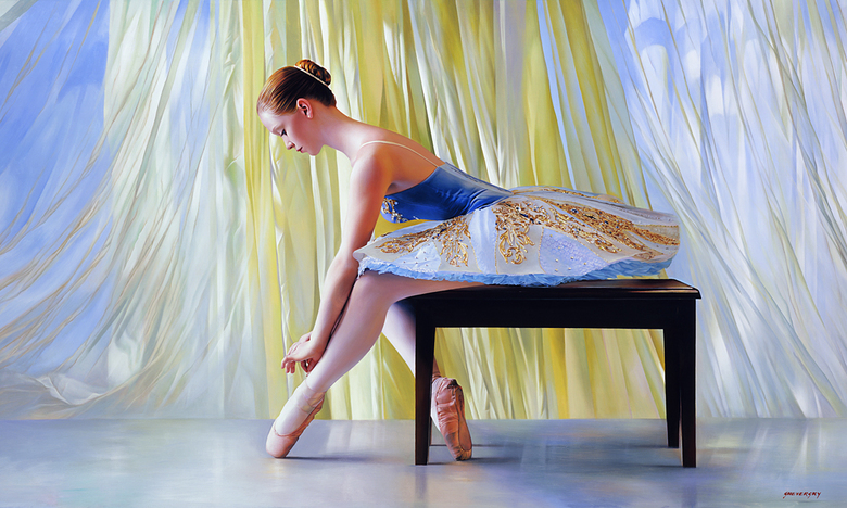 Alexander Sheversky Hand Signed and Numbered Limited Edition Canvas Giclee:"Blue Bird"