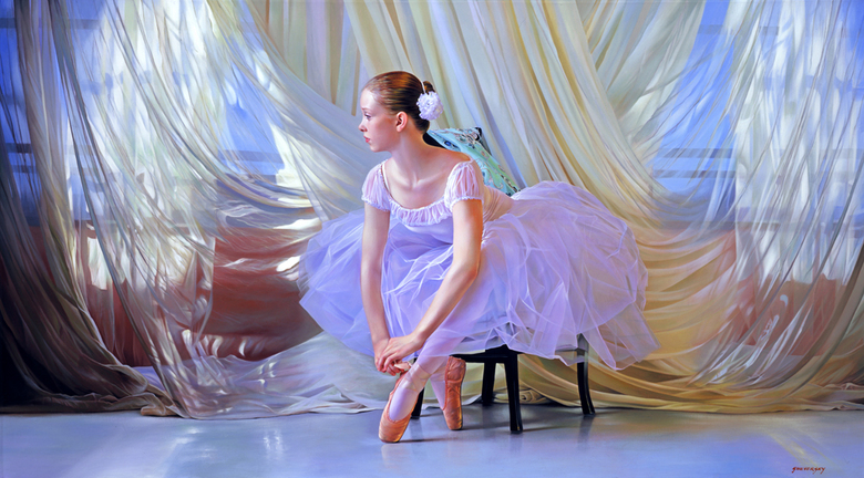 Alexander Sheversky Hand Signed and Numbered Limited Edition Canvas Giclee:"Flight Of Passion"