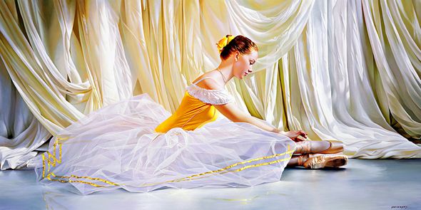 Alexander Sheversky Hand Signed and Numbered Limited Edition Canvas Giclee:"Golden Light"