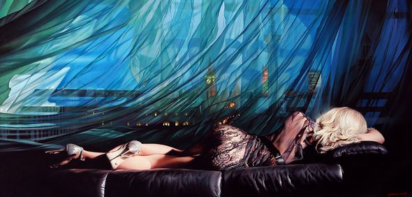 Alexander Sheversky Hand Signed and Numbered Limited Edition Canvas Giclee:"Night Lights"