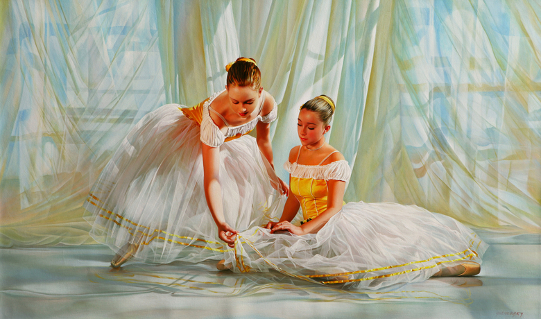 Alexander Sheversky Hand Signed and Numbered Limited Edition Canvas Giclee:"Touching Lace"