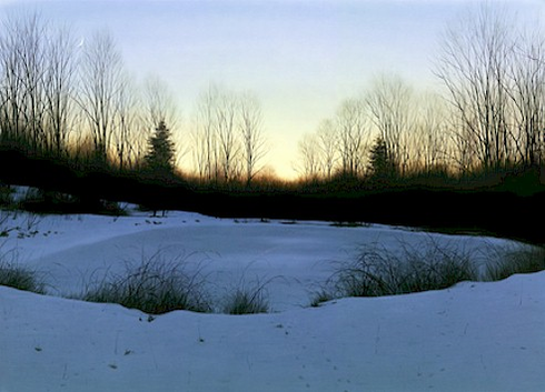 Alexander Volkov Handsigned and Numbered Collectors Editions Giclee on Canvas: "Frozen Pond"