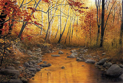 Alexander Volkov Handsigned and Numbered Limited Giclee on Canvas: "Beyond the Turning"