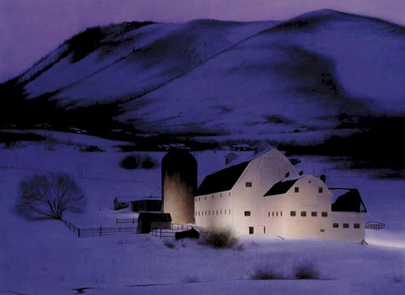 Alexander Volkov Handsigned and Numbered Limited Giclee on Canvas: "Park City Twilight"