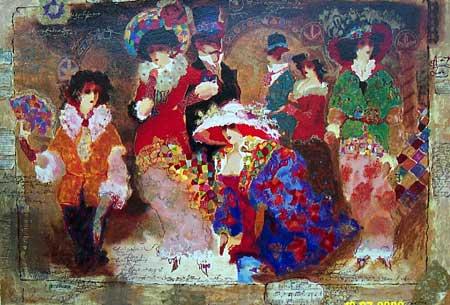 Alexander Wissotzky Hand Signed and Numbered Limited Edition Serigraph on Paper: " Love and Romance ll "