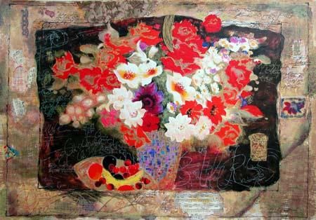 Alexander Wissotzky Hand Signed and Numbered Limited Edition Serigraph on Paper: " Symphony of Colors II "