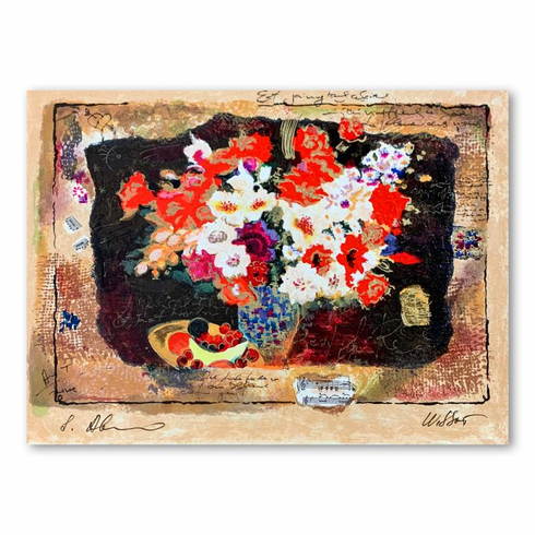 Alexander & Wissotzky Limited Edition 12.5 x 10 serigraph:"Heart Bouquet"