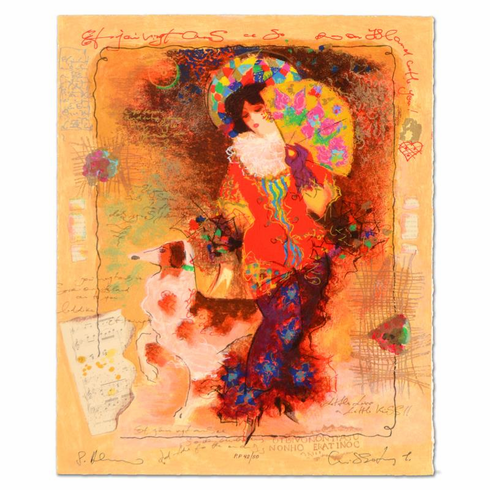 Alexander & Wissotzky Limited Edition 13 x 16.5 serigraph:"Lady with Dog" Alexander & Wissotzky Limited Edition 13 x 16.5 serigraph:"Lady with Dog"