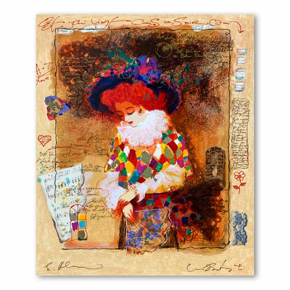 Alexander & Wissotzky Limited Edition 13 x 16.5 serigraph:"Waiting for her Suitor"