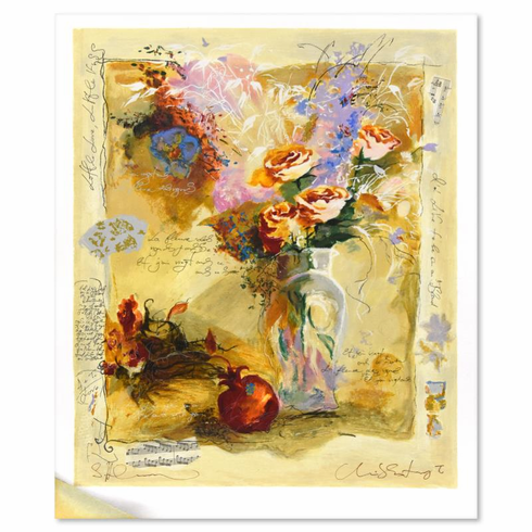 Alexander & Wissotzky Limited Edition 15.5 x 19 serigraph:"Lavender Bouquet II"