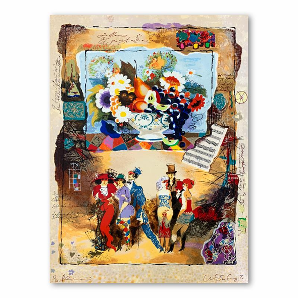 Alexander & Wissotzky Limited Edition 16 x 22 serigraph:"Floral Elegance"
