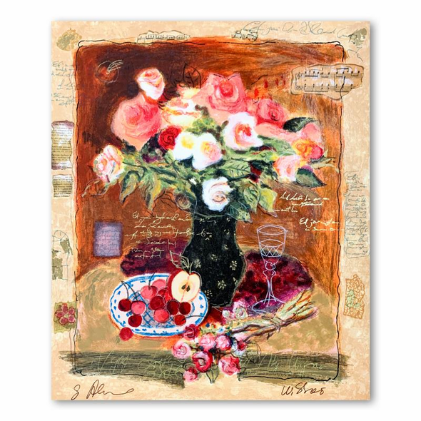 Alexander & Wissotzky Limited Edition 17 x 20.5 serigraph:"Flowers & Fruit II"