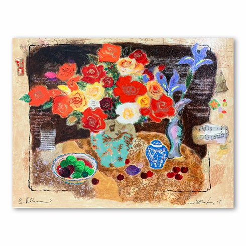 Alexander & Wissotzky Limited Edition 19.5 x 15.5 serigraph:"Chinese Vase"