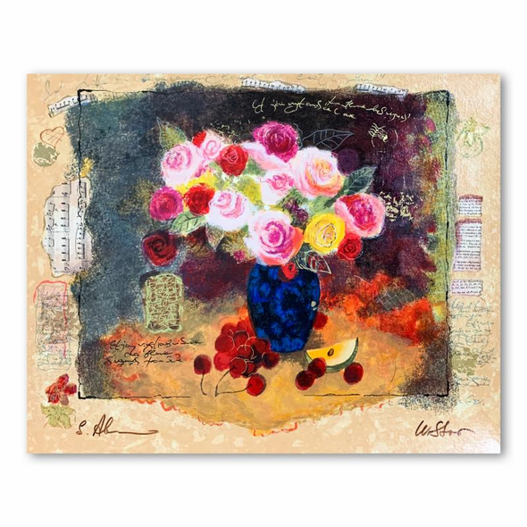 Alexander & Wissotzky Limited Edition 20.5 x 16.5 serigraph:"Cherry Bouquet II"