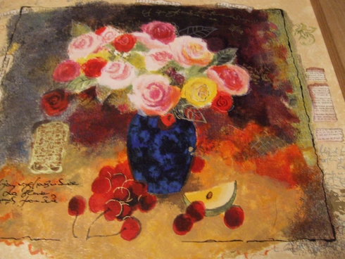 Alexander & Wissotzky Lithograph: "Still life with Flower Bouquet"