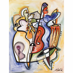 Alfred Gockel Handsigned and Numbered Limited Edition Giclee on Canvas:"All That Jazz"