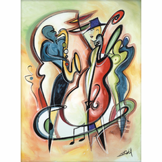 Alfred Gockel Handsigned and Numbered Limited Edition Giclee on Canvas:"Blues For My Baby"