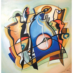Alfred Gockel Handsigned and Numbered Limited Edition Giclee on Canvas:"Secrets"