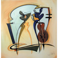 Alfred Gockel Handsigned and Numbered Limited Edition Giclee on Canvas:"Swingin"