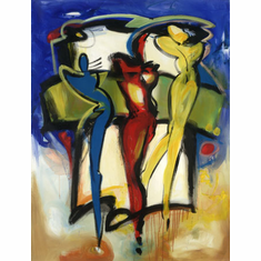 Alfred Gockel Handsigned & Numbered Limited Edition Giclee on Canvas:"Colors in Motion"