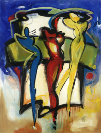 Alfred Gockel Handsigned & Numbered Limited Edition Giclee on Canvas:"Colors in Motion"