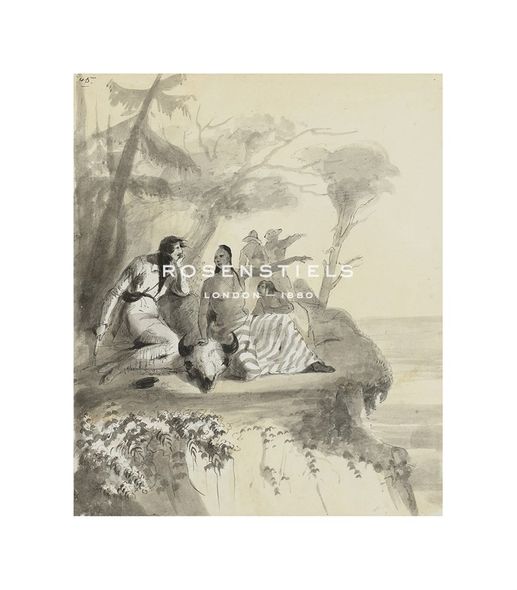 Alfred Jacob Miller Hand Numbered Limited Edition Print on Paper :"An Indian Girl Complaining"