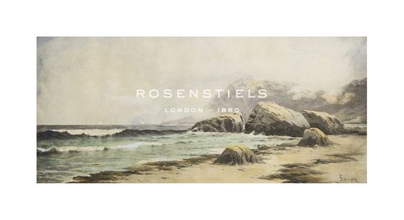 Alfred Thompson Bricher Hand Numbered Limited Edition Print on Paper :"North East Seacoast Scene with Sailboats in Distance"
