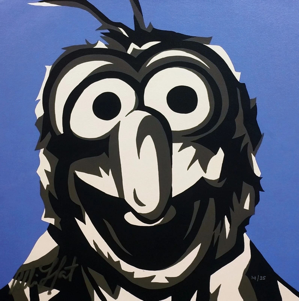 Allison Lefcort Artist Signed Limited Edition Canvas Giclee: "MUPPETS - GONZO"