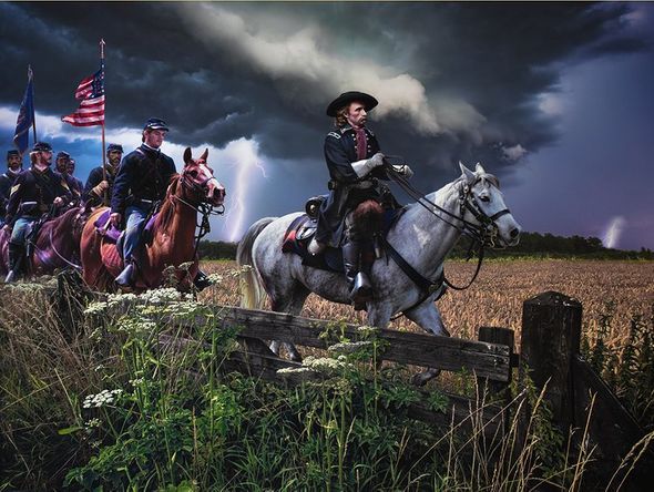 John Paul Strain Hand Signed and Numbered Limited Edition Giclee Print:"Custer & His Wolverines"