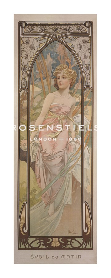 Alphonse Mucha Hand Numbered Limited Edition Print on Paper :"Eveil Du Matin"