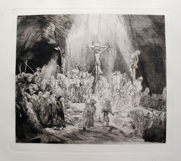 Amand Durand Etching:"Christ Crucified Between The Two Thieves"