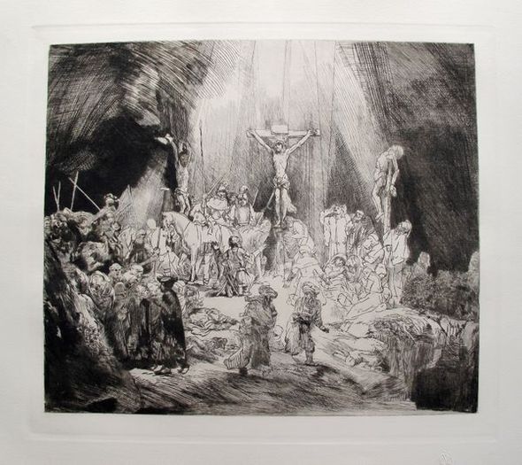 Amand Durand Etching:"Christ Crucified Between The Two Thieves"