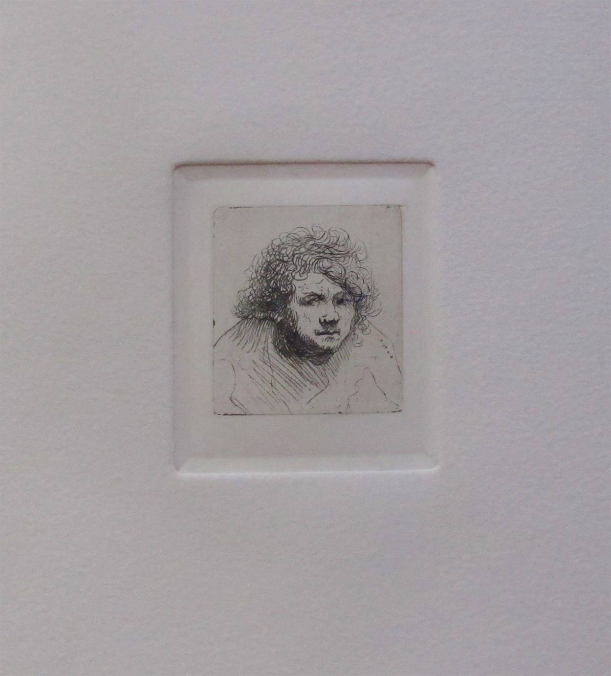 Amand Durand Etching:"Rembrandt Self Portrait Leaning Forward"