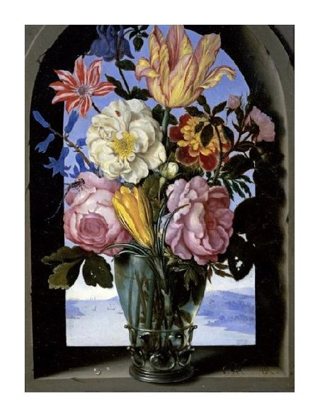 Ambrosius Bosschaert Fine Art Open Edition Gicl&eacute;e:"Bouquet of Flowers in an Arch"