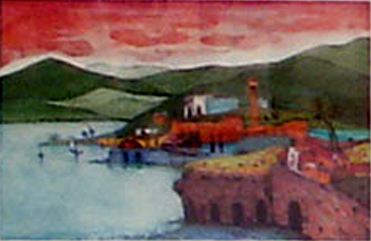 Amram Ebgi Limited Edition Offset Lithograph: "Sea of Galilee"