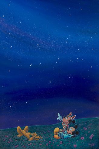 Disney  Stardust Sparkle Embellished Limited Edition Canvas:"Minnie's Milky Way" by Denyse Klette