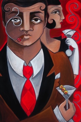 Amy Lynn Handsigned and Numbered Limited Edition Gallery Wrapped Giclee on Canvas:"Cigar Smoke"