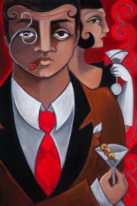 Amy Lynn Handsigned and Numbered Limited Edition Gallery Wrapped Giclee on Canvas:"Cigar Smoke"