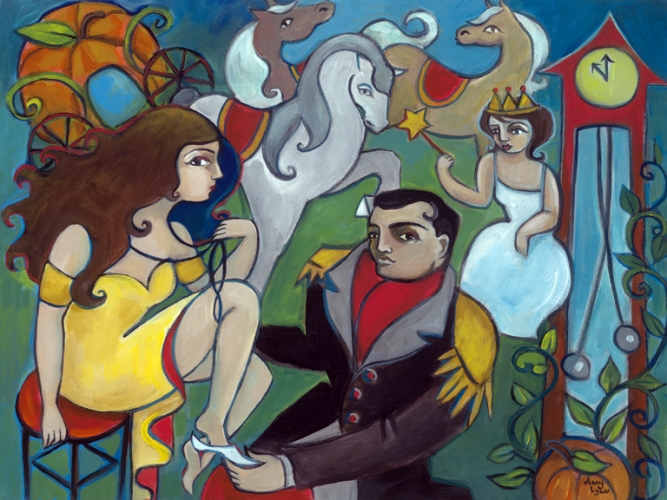 Amy Lynn Handsigned and Numbered Limited Edition Gallery Wrapped Giclee on Canvas:"Glass Slipper"