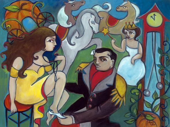 Amy Lynn Handsigned and Numbered Limited Edition Gallery Wrapped Giclee on Canvas:"Glass Slipper"