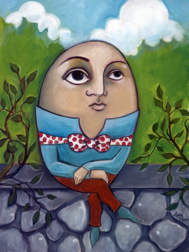Amy Lynn Handsigned and Numbered Limited Edition Gallery Wrapped Giclee on Canvas:"Humpty Dumpty"