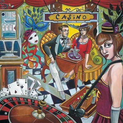 Amy Lynn Signed and Numbered Giclee on Canvas: "Casino Royale"