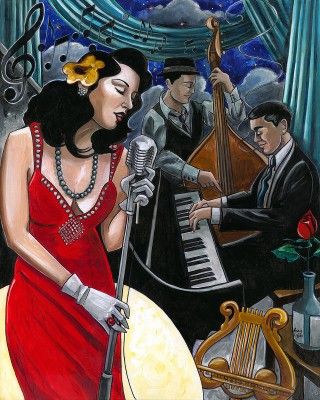 Amy Lynn Signed and Numbered Giclee on Canvas: "Starry Night"
