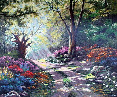 Anatoly Metlan Hand Signed and Numbered Limited Edition Serigraph on Paper: " Rays of Sunshine "