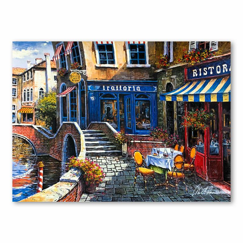 Anatoly Metlan Limited Edition 11.5 x 8.5 serigraph:"Outdoor Cafe"